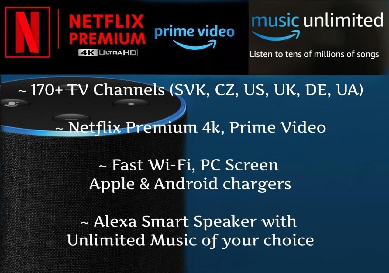 E2 Luxury Oldtown Apt - 2X Parking, Foodstore, Pcscreen, Netflix, Unlimited Music, Crib, Babychair, Fastwifi, Aircon Košice Buitenkant foto